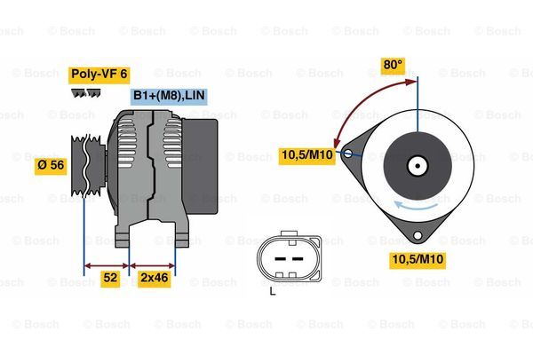 Alternator BOSCH 0 986 081 390