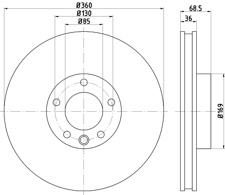 Tarcza hamulcowa HELLA 8DD 355 123-191