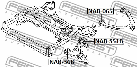 Tuleja wahacza FEBEST NAB-368