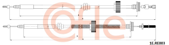 Linka hamulca ręcznego COFLE 92.1E.RE003