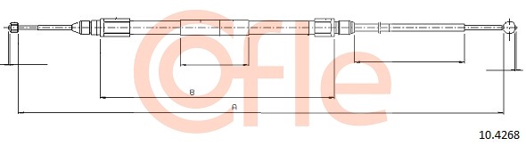 Linka hamulca ręcznego COFLE 92.10.4268