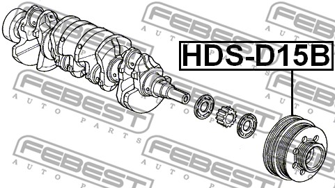 Koło pasowe wału korbowego FEBEST HDS-D15B