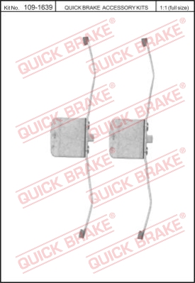 Zestaw akcesoriów montażowych  klocków hamulcowych QUICK BRAKE 109-1639