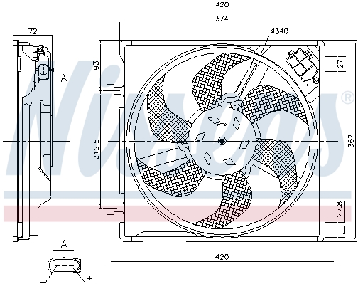 Wentylator NISSENS 85868