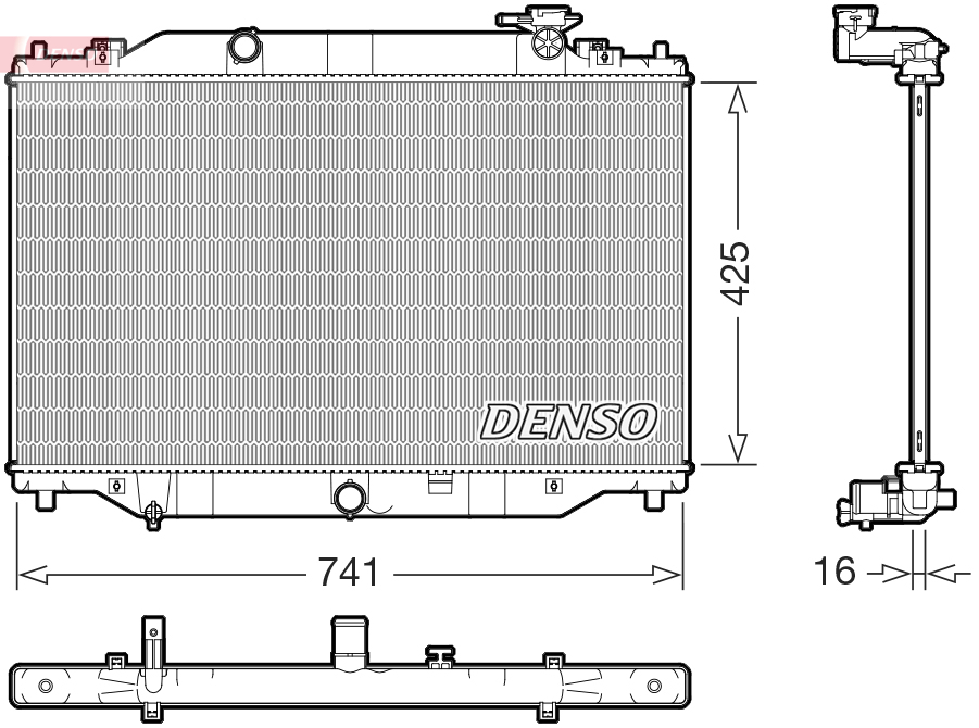 Chłodnica, układ chłodzenia silnika DENSO DRM44053