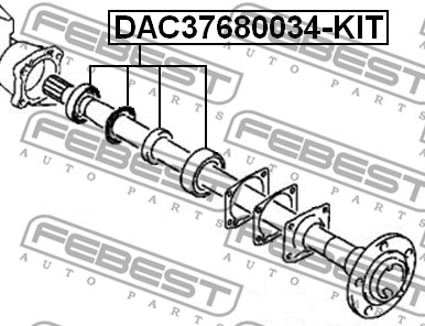 Zestaw łożysk koła FEBEST DAC37680034-KIT