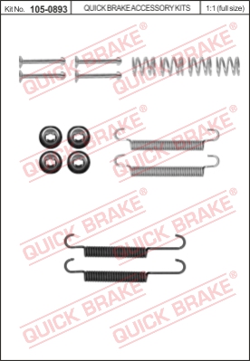 Zestaw montażowy szczęk hamulcowych QUICK BRAKE 105-0893
