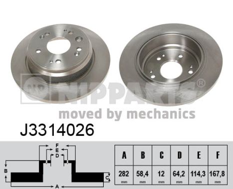 Tarcza hamulcowa NIPPARTS J3314026