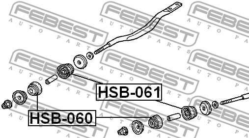 Tuleja wahacza FEBEST HSB-060