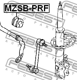 Guma stabilizatora FEBEST MZSB-PRF