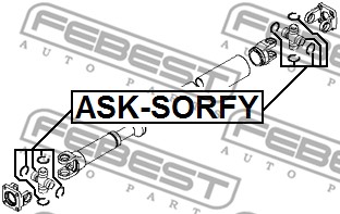Łącznik wału napędowego FEBEST ASK-SORFY