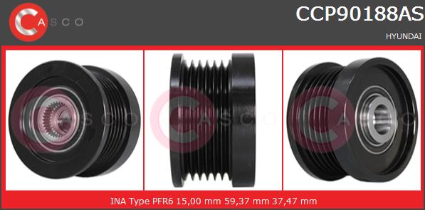 Koło pasowe alternatora CASCO CCP90188AS