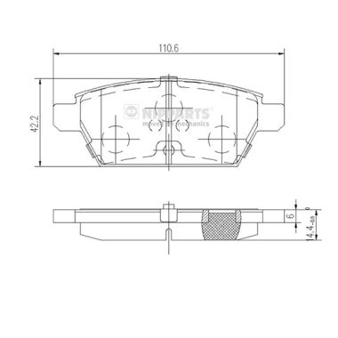 Klocki hamulcowe NIPPARTS J3613019
