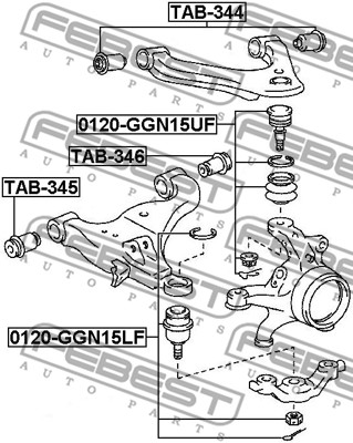 Tuleja wahacza FEBEST TAB-345