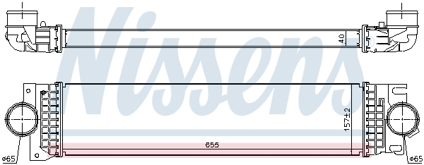 Chłodnica powietrza intercooler NISSENS 961235