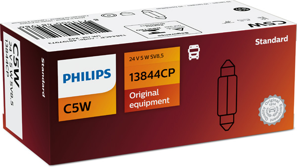 Żarówka oświetlenia tablicy rejestracyjnej PHILIPS 13844CP