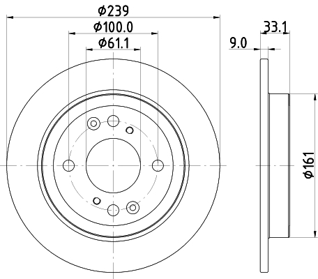 Tarcza hamulcowa HELLA 8DD 355 132-061