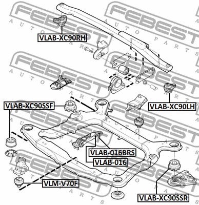 Tłumik drgań silnika FEBEST VLAB-016BRS