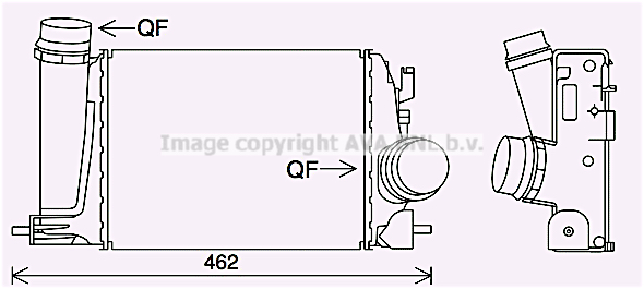 Chłodnica powietrza intercooler AVA QUALITY COOLING DN4451