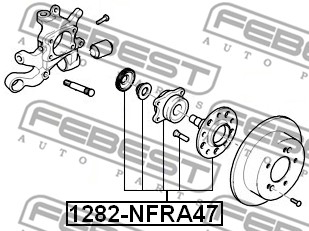 Piasta koła FEBEST 1282-NFRA47