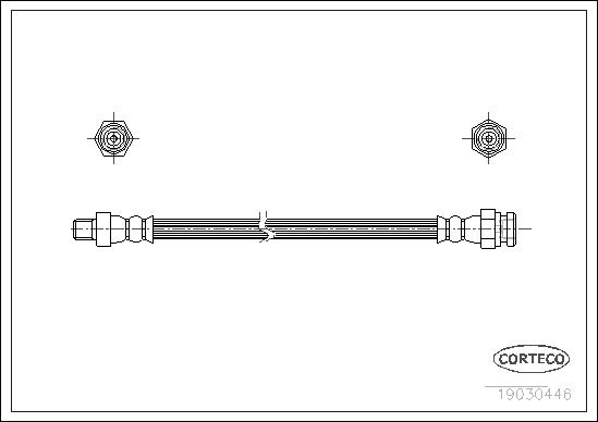 Przewód hamulcowy elastyczny CORTECO 19030446