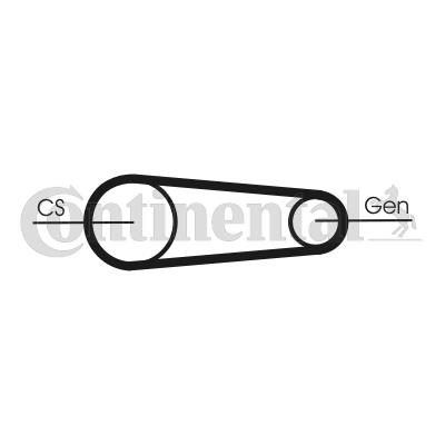 Zestaw paska osprzętu CONTINENTAL CTAM 6PK831 ELAST T2