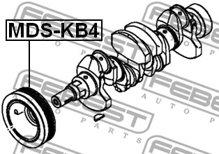 Koło pasowe wału korbowego FEBEST MDS-KB4