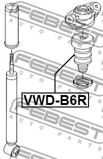 Dystans gumowy FEBEST VWD-B6R