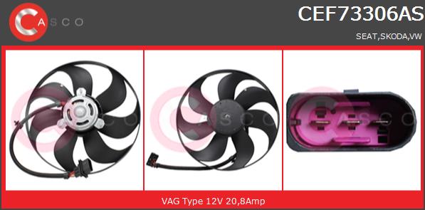 Wentylator CASCO CEF73306AS