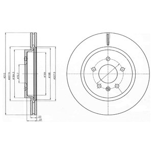 Tarcza hamulcowa DELPHI BG4388C