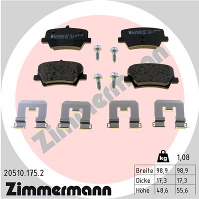 Klocki hamulcowe ZIMMERMANN 20510.175.2