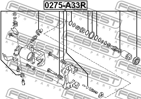 Zestaw naprawczy zacisku FEBEST 0275-A33R
