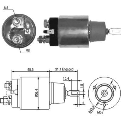 Elektromagnes rozrusznika MEAT & DORIA 46066