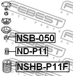 Dystans gumowy FEBEST ND-P11F