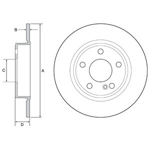 Tarcza hamulcowa DELPHI BG4555C