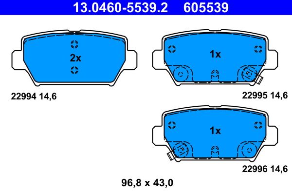 Klocki hamulcowe ATE 13.0460-5539.2