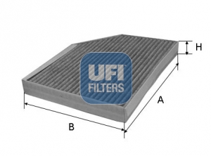 Filtr, wentylacja przestrzeni pasażerskiej UFI 54.262.00