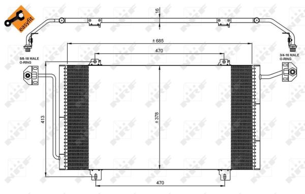 Skraplacz klimatyzacji NRF 35908