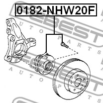 Piasta koła FEBEST 0182-NHW20F