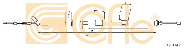 Linka hamulca ręcznego COFLE 17.0347
