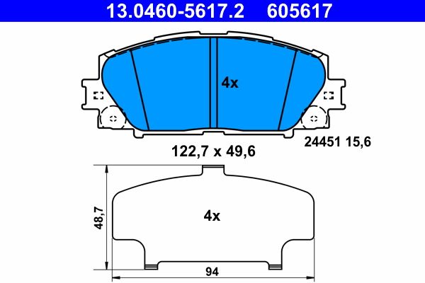 Klocki hamulcowe ATE 13.0460-5617.2