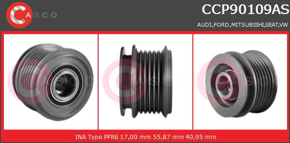 Koło pasowe alternatora CASCO CCP90109AS