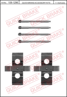 Zestaw akcesoriów montażowych  klocków hamulcowych QUICK BRAKE 109-1296