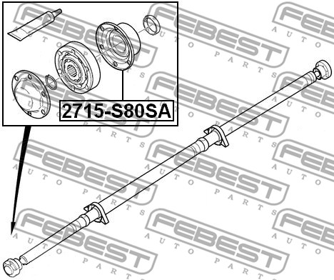 Osłona przegubu FEBEST 2715-S80SA