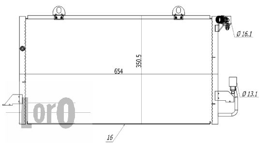 Skraplacz klimatyzacji ABAKUS 003-016-0001