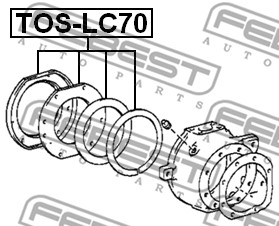 Zestaw naprawczy mechanizmu kierowniczego FEBEST TOS-LC70