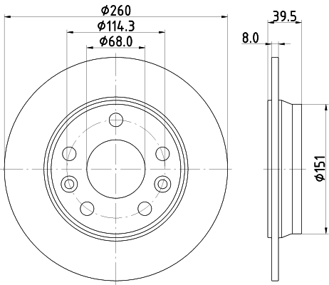 Tarcza hamulcowa HELLA 8DD 355 133-761