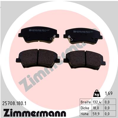 Klocki hamulcowe ZIMMERMANN 25708.180.1