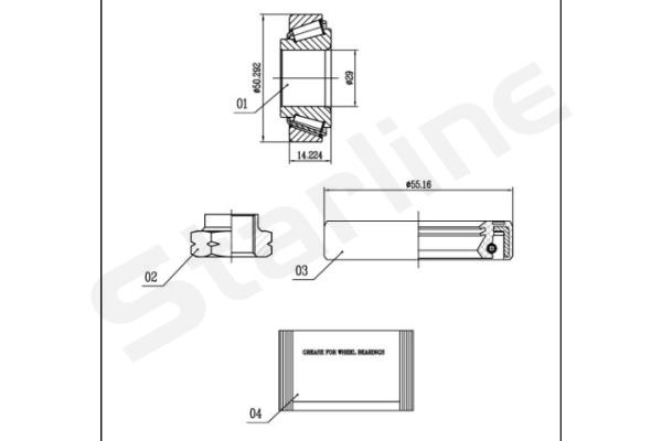 Zestaw łożysk koła STARLINE LO 01333