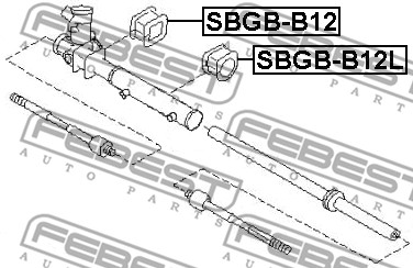 Poduszka przekładni kierowniczej FEBEST SBGB-B12L